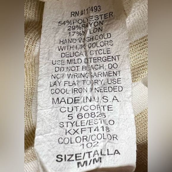 Grass One Shoulder, Ruffle Detail, white and gold top, medium - Picture 9 of 9